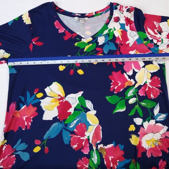 The Pioneer Woman XL (44-46) Women Bold Floral Print Blouse Very Comfortable NWT - Picture 6 of 7